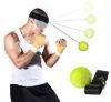 Boxing Reflex Ball Punching Ball on String with Headband Training Speed Reaction (green)
