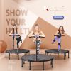 Mini Trampoline for Adults;  Safety Indoor Rebounder Trampoline for Kids Folding Small Trampoline with Storage Bag for Home Exercise Fitness;  Max L