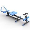 4-in-1 Ab Workout Exercise Equipment Rowing Machine Leg Press Machine Ab Glider Machine Roman Chair Fitness Equipment for Ab Workout