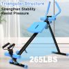 4-in-1 Ab Workout Exercise Equipment Rowing Machine Leg Press Machine Ab Glider Machine Roman Chair Fitness Equipment for Ab Workout