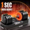 25LB 5 in 1 Single Adjustable Dumbbell Free Dumbbell Weight Adjust with Anti-Slip Metal Handle, Ideal for Full-Body