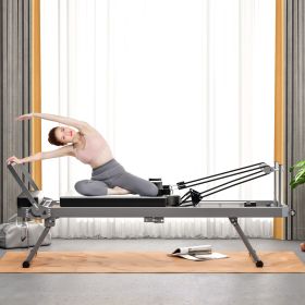 Pilates core bed, foldable home high quality, yoga studio same commercial fitness equipment (black)