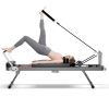 Pilates core bed, foldable home high quality, yoga studio same commercial fitness equipment (black)