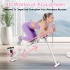 4-in-1 Ab Workout Exercise Equipment Rowing Machine Leg Press Machine Ab Glider Machine Roman Chair Fitness Equipment