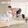 4-in-1 Ab Workout Exercise Equipment Rowing Machine Leg Press Machine Ab Glider Machine Roman Chair Fitness Equipment