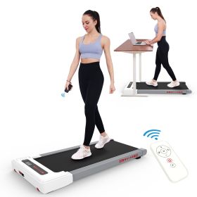 Walking Pad Treadmill Under Desk,Portable Mini Treadmill 265 lbs Capacity with Remote Control, Bluetooth and LED Display.