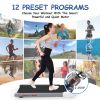 Walking Pad Treadmill Under Desk,Portable Mini Treadmill 265 lbs Capacity with Remote Control, Bluetooth and LED Display.