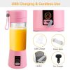 Portable Juicer Blender USB Rechargeable Juicer with 6 Blades Powerful Motor