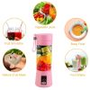 Portable Juicer Blender USB Rechargeable Juicer with 6 Blades Powerful Motor