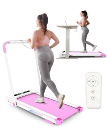 FYC Under Desk Treadmill - 2 in 1 Folding Treadmill for Home 300LBS Weight Capacity; Free Installation Foldable Treadmill Compact Electric