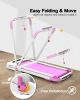 FYC Under Desk Treadmill - 2 in 1 Folding Treadmill for Home 300LBS Weight Capacity; Free Installation Foldable Treadmill Compact Electric
