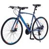 24 Speed Hybrid Bike Disc Brake 700C Road Bike For Men / Women City Bicycle..