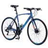 24 Speed Hybrid Bike Disc Brake 700C Road Bike For Men / Women City Bicycle..