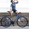 24 Speed Hybrid Bike Disc Brake 700C Road Bike For Men / Women City Bicycle..