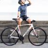 24 Speed Hybrid Bike Disc Brake 700C Road Bike For Men & Women's City Bicycle...