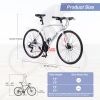 24 Speed Hybrid Bike Disc Brake 700C Road Bike For Men & Women's City Bicycle...