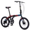 20 " folding city bike aluminum frame 8 speed folding bike