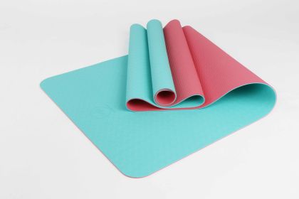 2 Tone TPE Premium Yoga Mat (blue-pink)