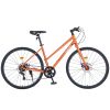 7 Speed Hybrid bike Disc Brake 700C Road Bike For men women