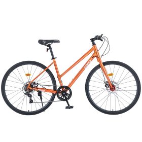 7 Speed Hybrid bike Disc Brake 700C Road Bike For men women