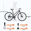 7 Speed Hybrid bike Disc Brake 700C Road Bike For men women