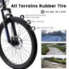 A2660 Mountain Bike 26 Inch Wheels, 21-Speed Full Suspension Mens Womens Trail Commuter City Mountain Bike