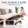 Walking Pad Treadmill Under Desk,Portable Mini Treadmill 265 lbs Capacity with Remote Control, Bluetooth and LED Display. (brown / black)