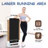 Walking Pad Treadmill Under Desk,Portable Mini Treadmill 265 lbs Capacity with Remote Control, Bluetooth and LED Display. (brown/white)