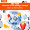 VEVOR Professional Blender with Shield, Commercial Countertop Blenders, 68 oz Glass Jar Blender Combo, Stainless Steel 9 Speed