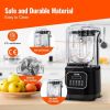 VEVOR Professional Blender with Shield, Commercial Countertop Blenders, 68 oz Blender Combo, Stainless Steel 9 Speed & 5 Functions Blender