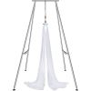 VEVOR Aerial Yoga Frame & Yoga Hammock, 9.67 ft Height Professional Yoga Swing Stand Comes with 6.6 Yards Aerial Hammock, Max 551.15 lbs Load Capacity