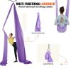 VEVOR Aerial Yoga Hammock & Swing, 4.4 Yards, Yoga Starter Kit with 100gsm Nylon Fabric, Antigravity Flying for All Levels Fitness Bodybuilding