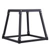 VEVOR Plyometric Jump Box, 18 Inch Plyo Box, Steel Plyometric Jumping Agility Box, Anti-Slip Fitness Exercise Step Up Box for Home Gym Training, Black
