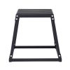 VEVOR Plyometric Jump Box, 18 Inch Plyo Box, Steel Plyometric Jumping Agility Box, Anti-Slip Fitness Exercise Step Up Box for Home Gym Training, Black