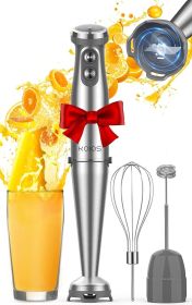 KOIOS Immersion Blender, 1000W Anti-scratch 3-in-1 Hand Blender, Upgraded 12 Speed Stainless Steel Blade Stick Blender with Turbo Mode, Whisk