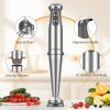 KOIOS Immersion Blender, 1000W Anti-scratch 3-in-1 Hand Blender, Upgraded 12 Speed Stainless Steel Blade Stick Blender with Turbo Mode, Whisk