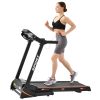 Folding Electric 3.5HP Treadmill With Incline Medium Running Machine Motorized LCD Gym 330lbs Folding Treadmill Electric Motorized Power 14.8KM/H Run