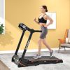 Folding Electric 3.5HP Treadmill With Incline Medium Running Machine Motorized LCD Gym 330lbs Folding Treadmill Electric Motorized Power 14.8KM/H Run