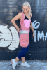 Yoga Mat Carrying Tote Bag with Large Pockets (pink)