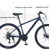 27.5 Inch Wheels 21 Speed Mountain Bike, for Men Women, Front Suspension,Aluminum Alloy Frame