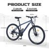 27.5 Inch Wheels 21 Speed Mountain Bike, for Men Women, Front Suspension,Aluminum Alloy Frame