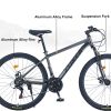 27.5 Inch Wheels 21 Speed Mountain Bike, for Men & Women, Front Suspension,Aluminum Alloy Frame