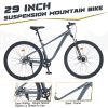 29 Inch Wheels Single Speed Mountain Bike. For Men Women, Front Suspension, Steel Frame