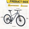 29 Inch Wheels Single Speed Mountain Bike. For Men Women, Front Suspension, Steel Frame