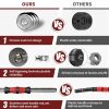 Adjustable Dumbbell Set Home Gym Cast Iron Barbell Sets with Carry Box 66lbs Office Bedroom Workout Dumbbells for Men and Women