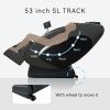 Massage Chairs Full Body Massage Recliner with Foot Roller,Airbag Massage SL Track, Zero Gravity, Bluetooth Speaker Brown
