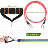 11Pcs Resistance Bands Set Fitness Workout Tubes Exercise Tube Bands Up to 100lbs w/ Door Anchor Handles Ankle Straps