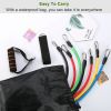 11Pcs Resistance Bands Set Fitness Workout Tubes Exercise Tube Bands Up to 100lbs w/ Door Anchor Handles Ankle Straps