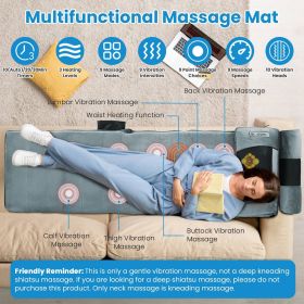 Full Body Electric Massage Mat Heating Vibration Massage Pad Cushion Back Massage Mattress Chair Pad with Neck massage Foot massage Head Pillow
