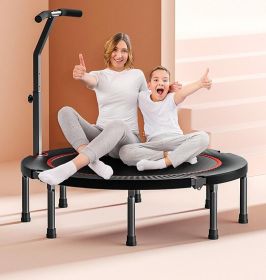 Mini Trampoline for Adults;  Safety Indoor Rebounder Trampoline for Kids Folding Small Trampoline with Storage Bag for Home Exercise Fitness;  Max L